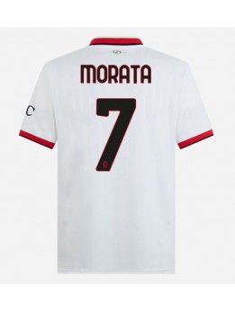 AC Milan Alvaro Morata #7 Replika Borta Kläder 2024-25 Kortärmad